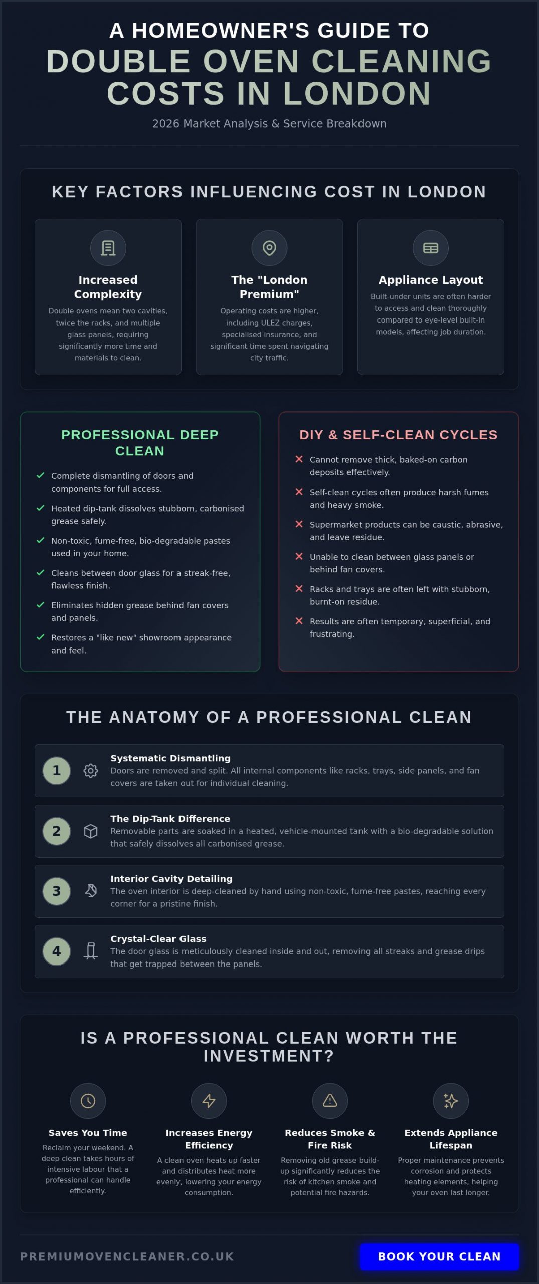 Double Oven Cleaning Cost London: 2026 Pricing and Value Guide
